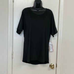 Thletex Black Short-Sleeve Crewneck Tee - Classic Everyday Top